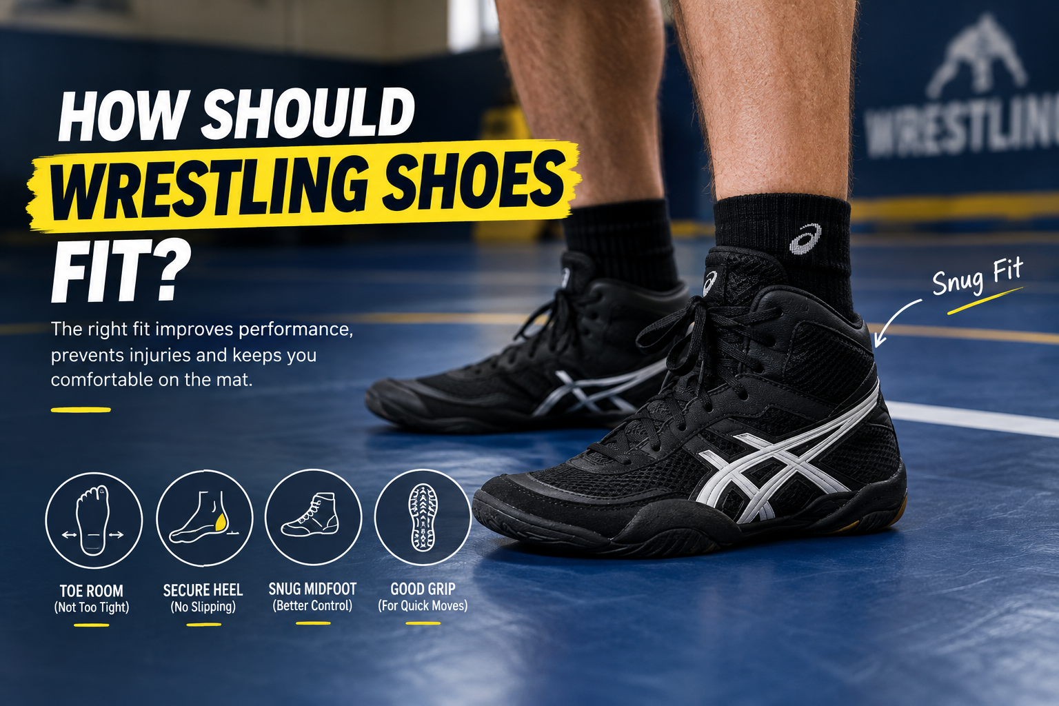 How should wrestling shoes fit